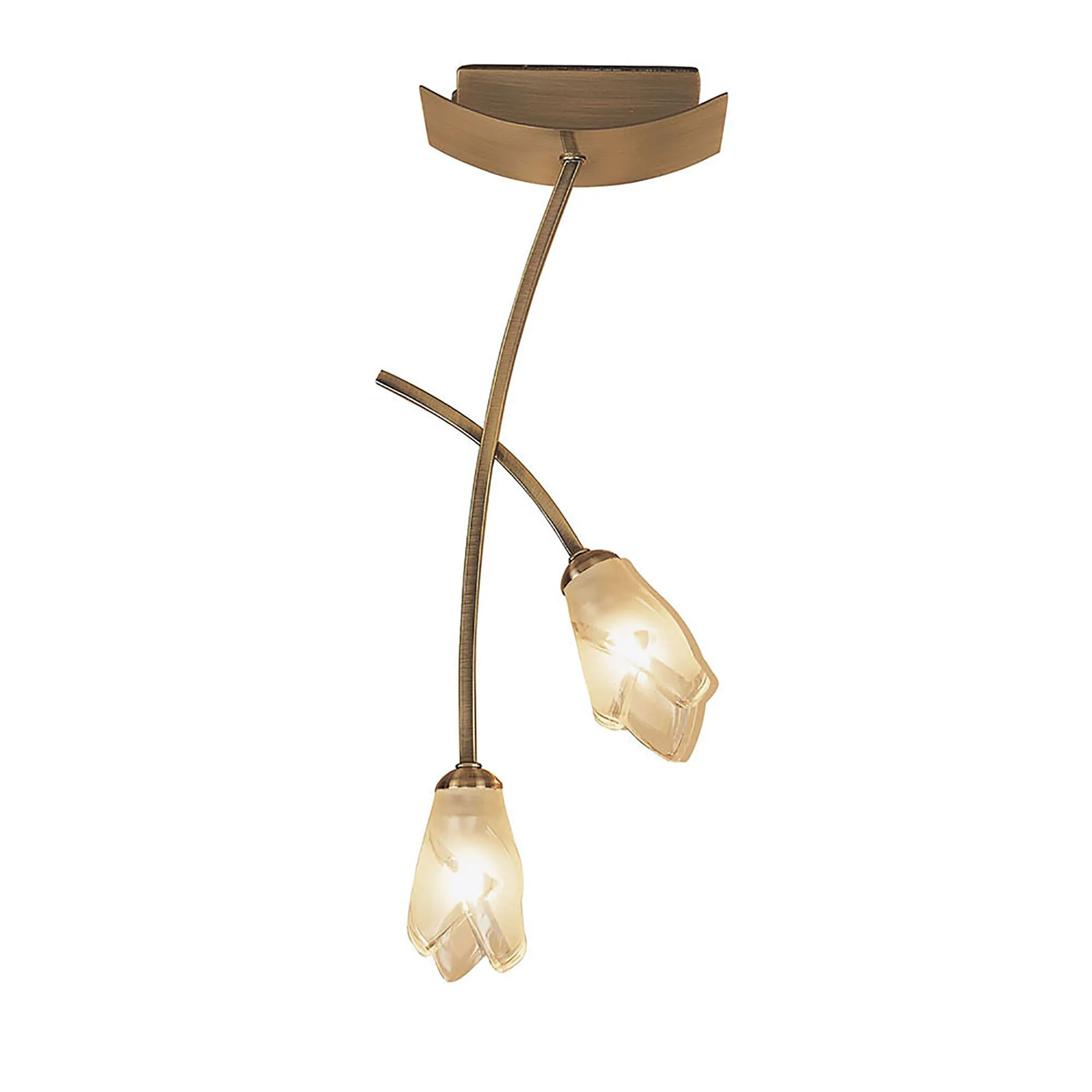Pietra Antique Brass Ceiling Lights Mantra Semi Flush Fittings